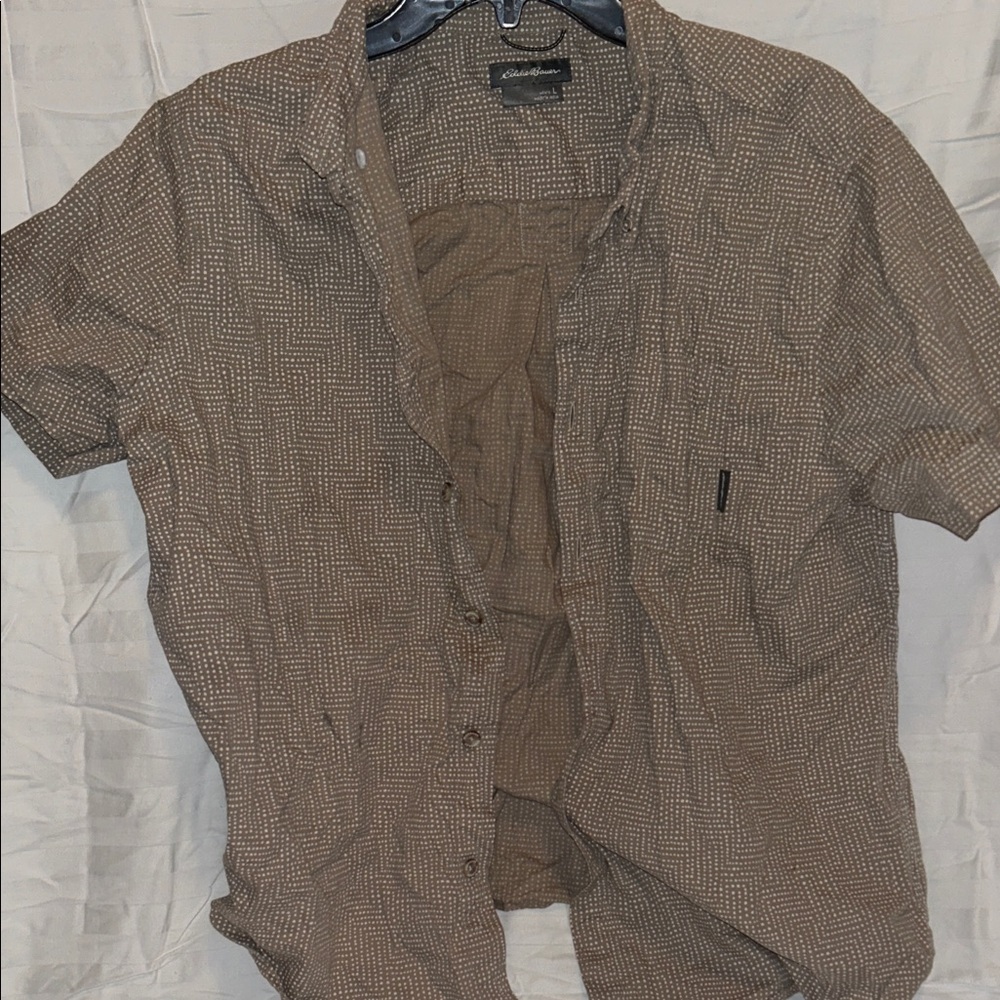 Croft & Barrow Men's Tan Casual Button Down Shirt